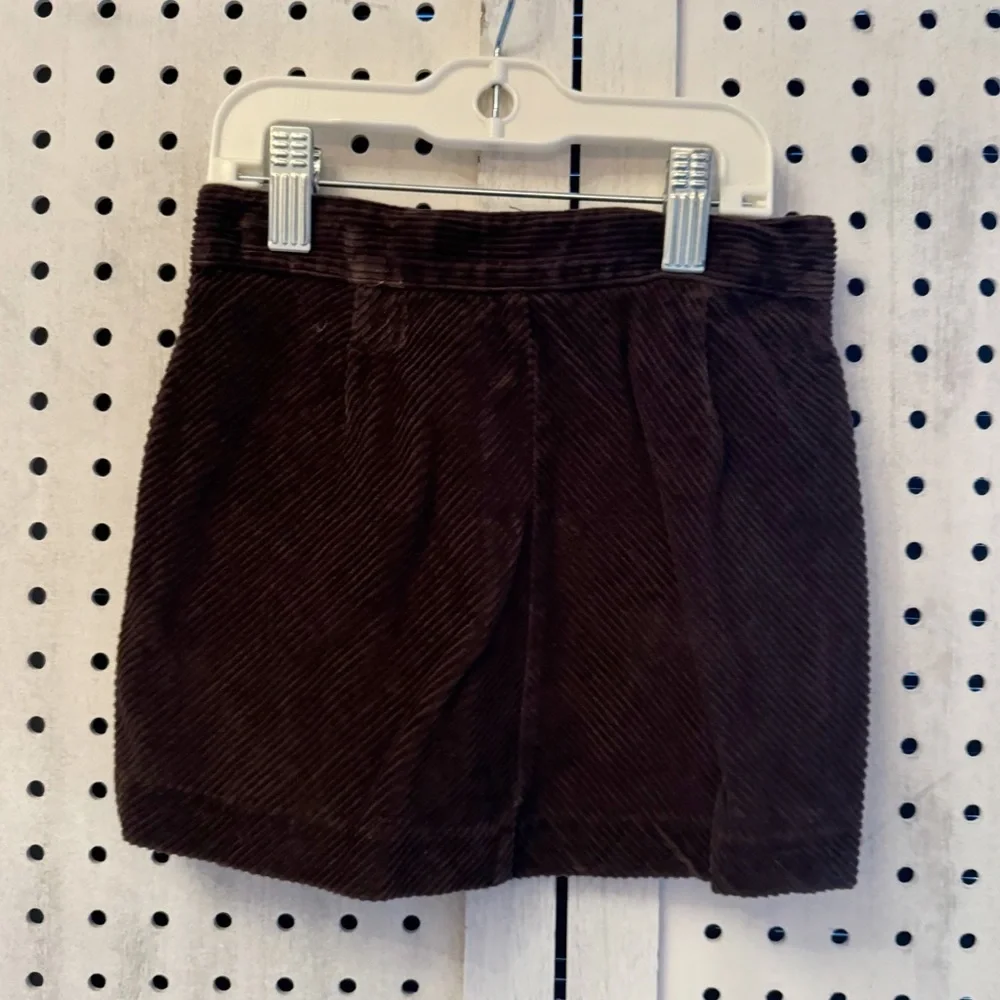 Janie & Jack Brown Corduroy A-Line Skirt Girls 3T Classic Fall Button Detail
